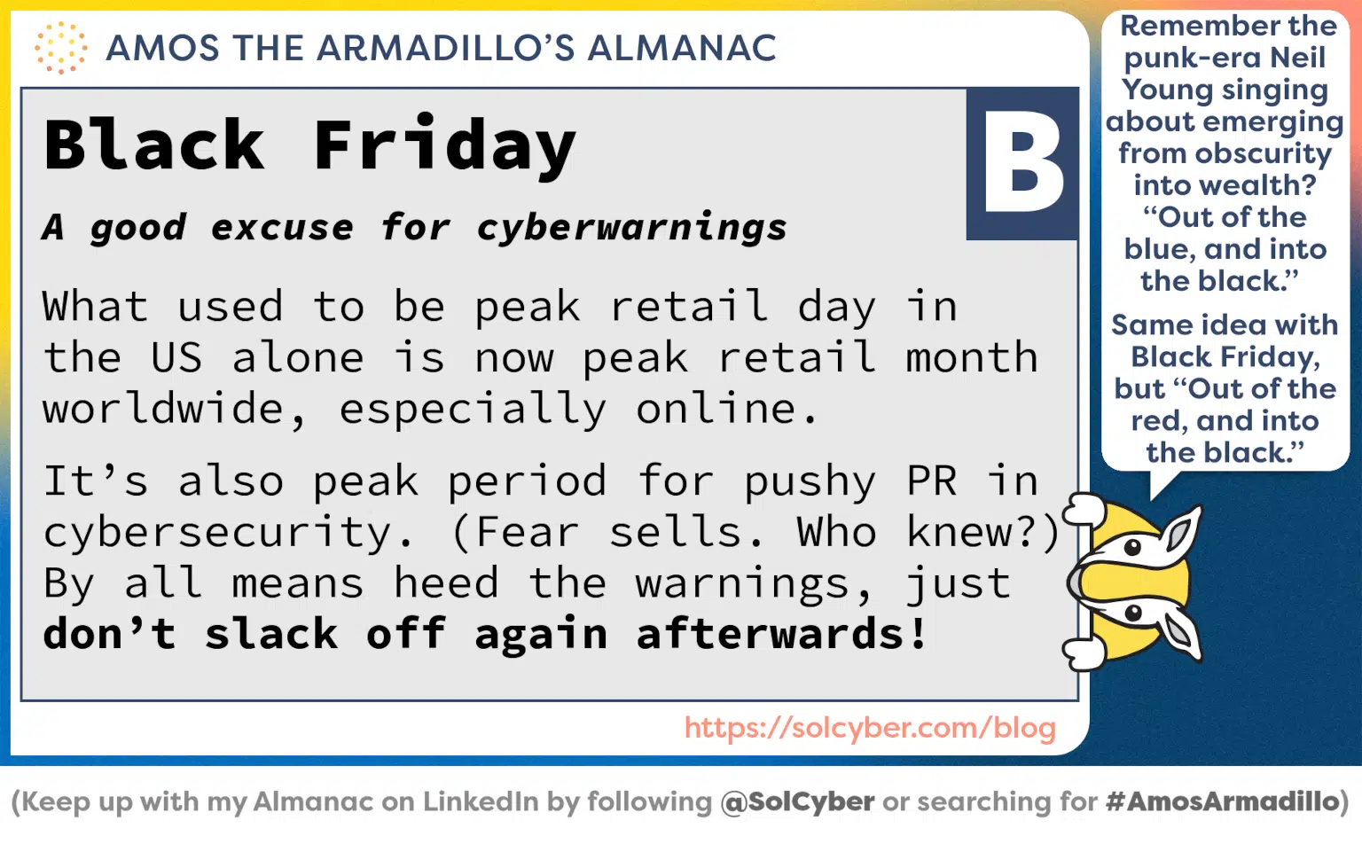 Happy Thanksgiving - and Don't Panic - SolCyber